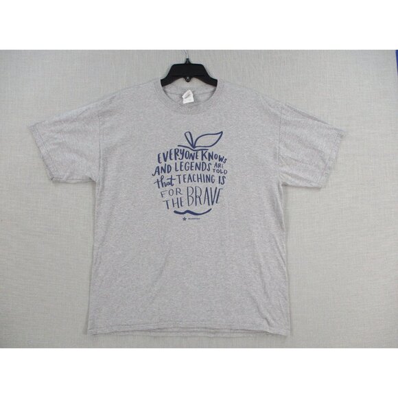 Fruit Of The Loom HD Cotton T-Shirt "Teaching Is For The Brave" Graphic Size - L - Picture 2 of 7